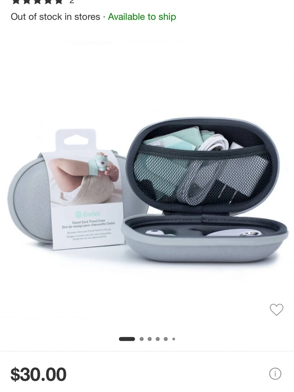 Dream Sock Smart Wearable Baby Monitor - Dusty Rose